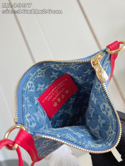 【ルイヴィトン】彩りチェリー刺繍☆ネヴァーフルBB リバーシブル