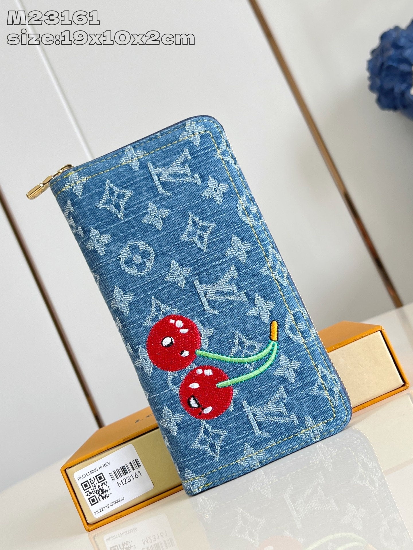 【ルイヴィトン】レアアイテム♪LV× TM ジッピーウォレット デニム チェリー